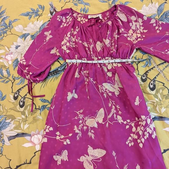 Yumi Kim butterfly print silk dress xs - Picture 4 of 6